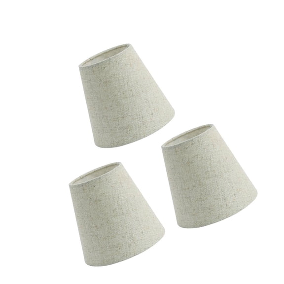 Pack of 3 Small Lamp Shades Clip On Lamp Covers Lighting Accessory PVC Fabric Texture for Chandelier and Sconce Lighting