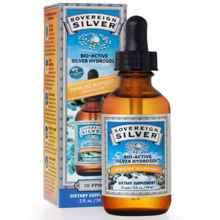 (Pack of 3) Sovereign Silver Bio-Active Silver Hydrosol- Colloidal Silver - 2Oz - Dropper