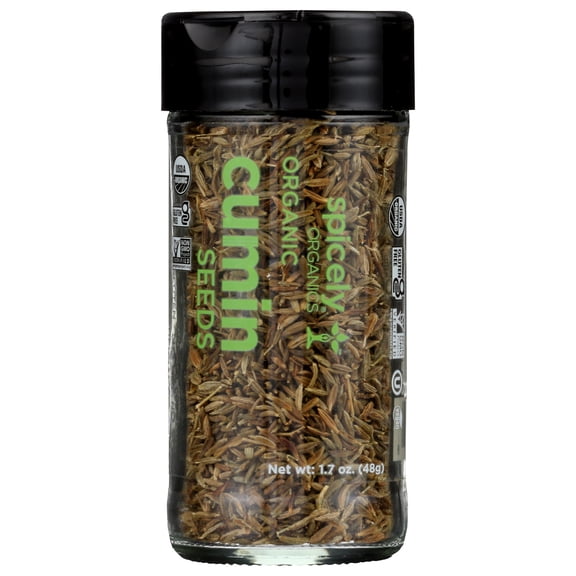 (Pack of 3), Spicely Organics Organic Cumin Seeds, 1.7 oz