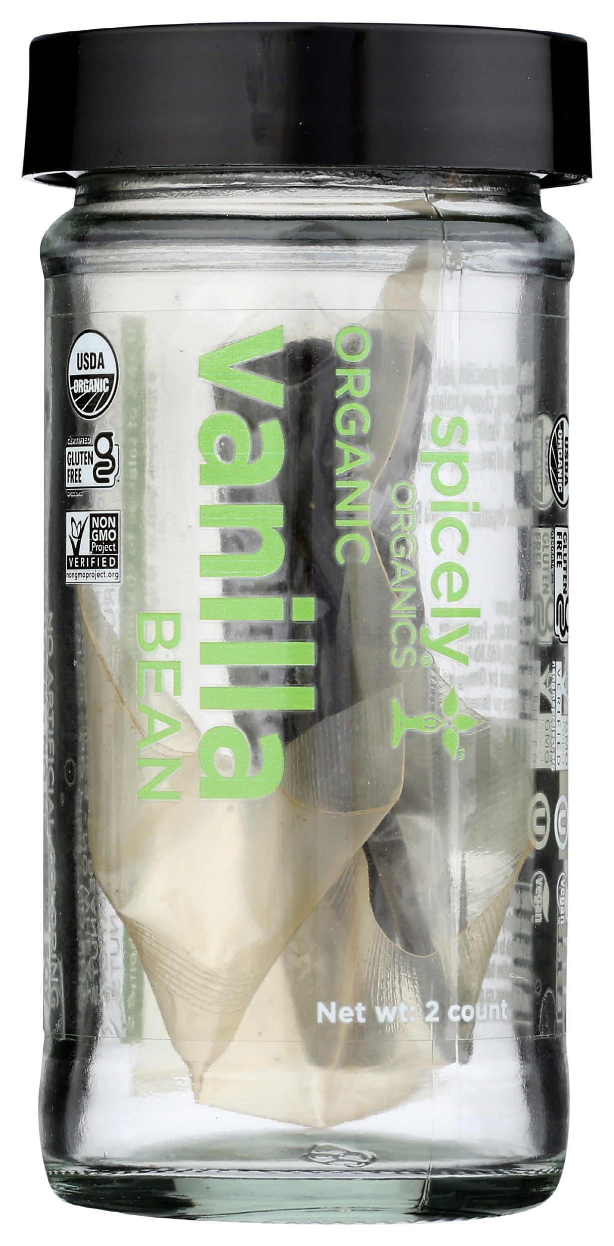 (Pack of 3), Spicely Organics Organic Vanilla Bean, 2 pc
