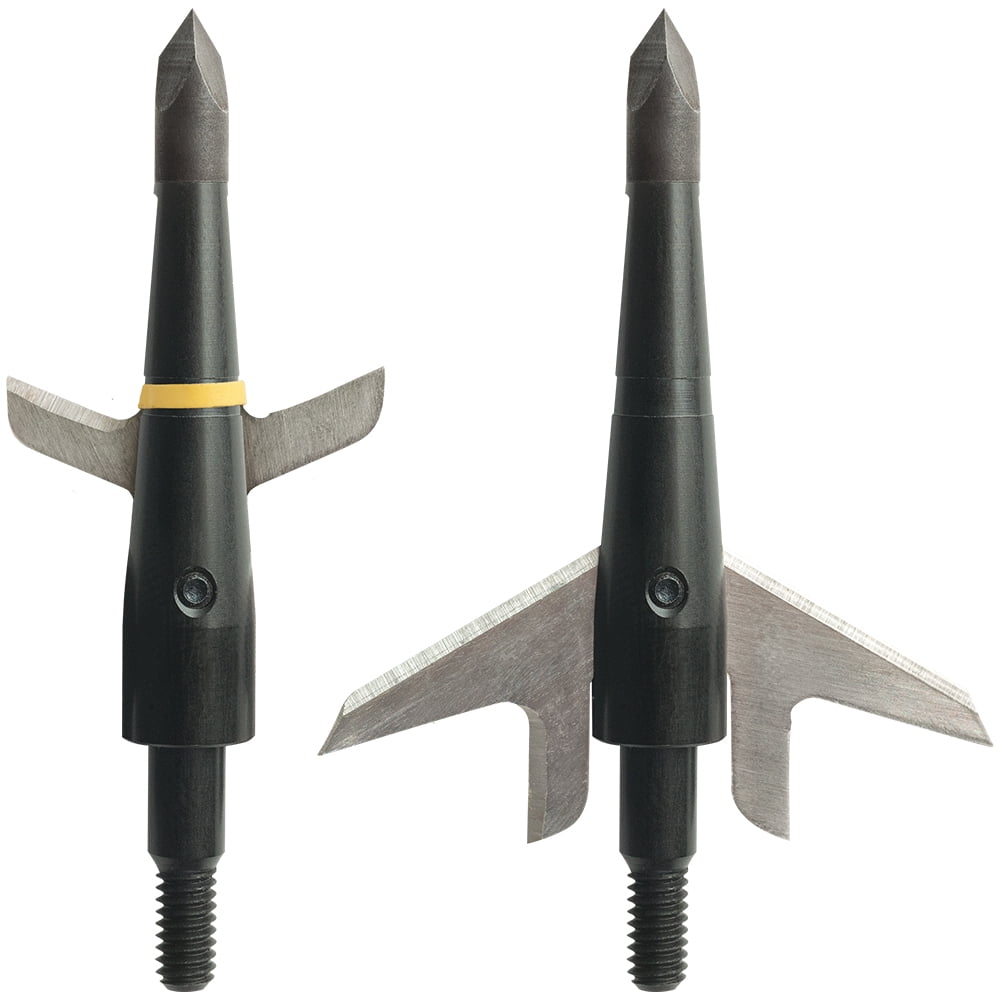3 Inch Schwacker (Pack of 3) Swhacker Broadheads, Expandable 2 Blade, 100 Grain, 1.75 ...