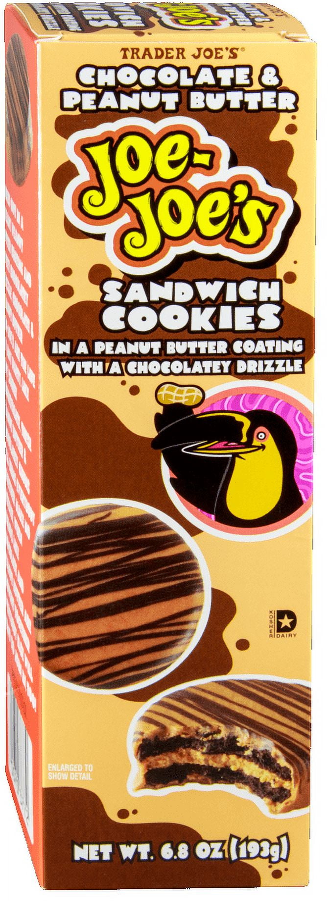Pack of 3 - TJs Chocolate & Peanut Butter Joe-Joe's 6.8 Oz
