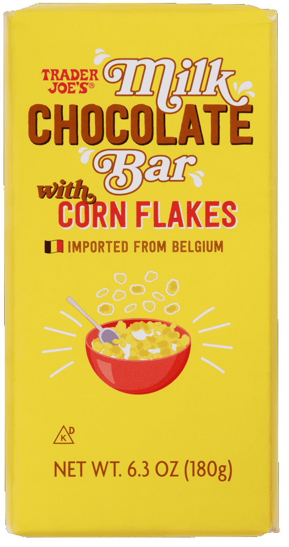 Pack of 3 - TJs Milk Chocolate Bar with Corn Flakes 6.3 Oz