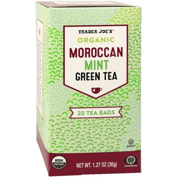 Pack of 3 - TJs Organic Moroccan Mint Green Tea 20 Bag