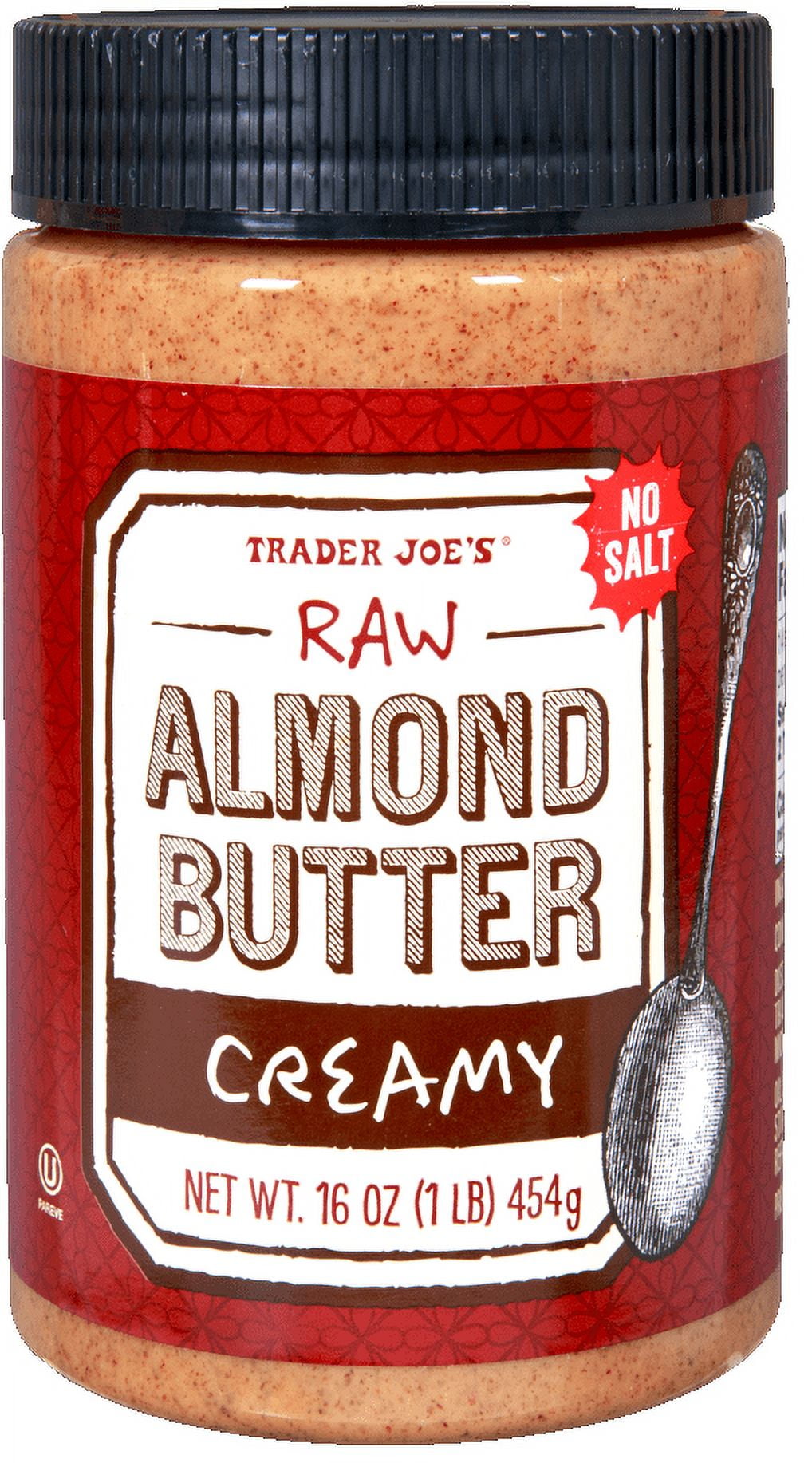 Pack of 3 - TJs Raw Almond Butter Creamy No Salt 16 Oz
