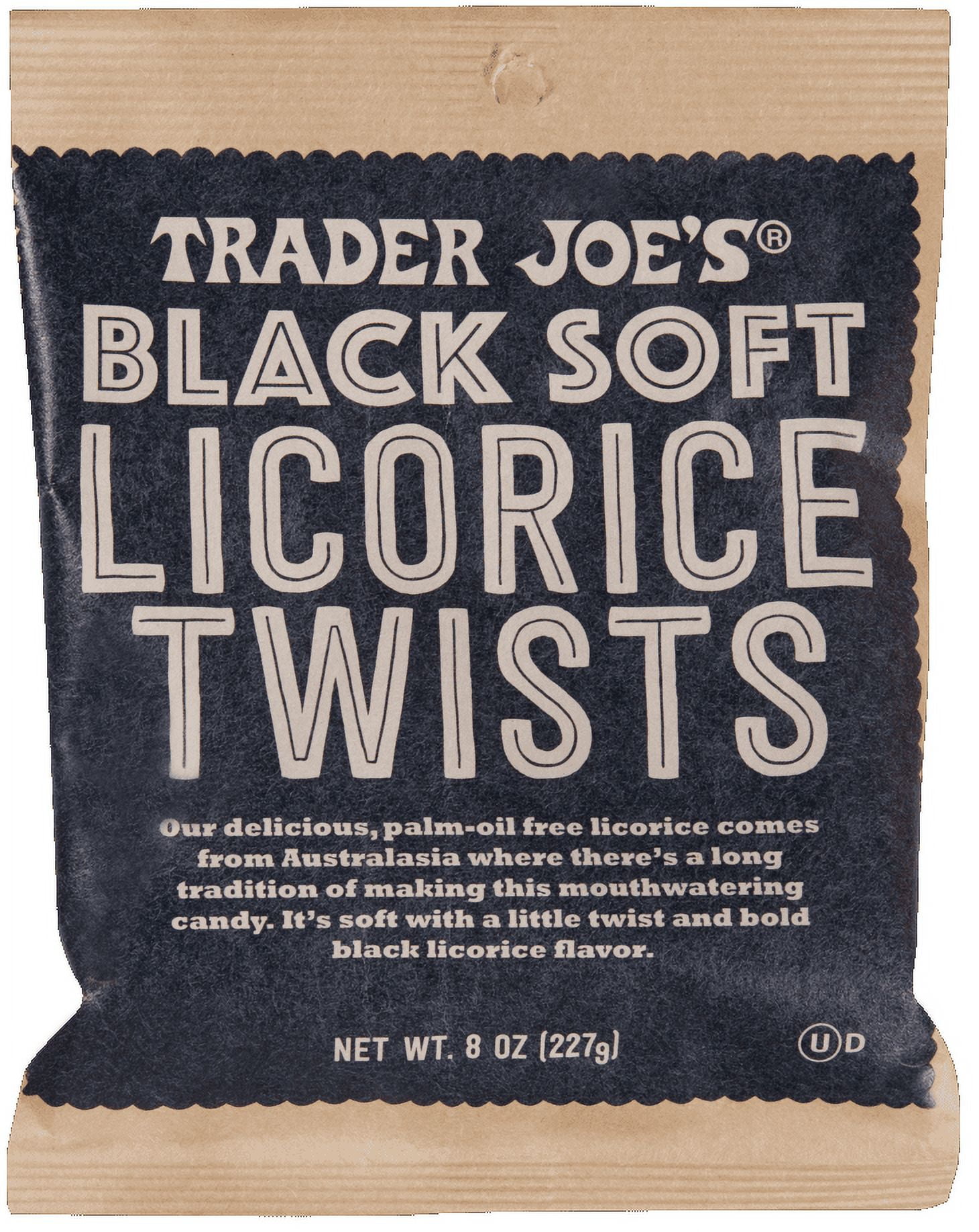 Pack of 3 - TJs Soft Black Licorice Twists 8 Oz