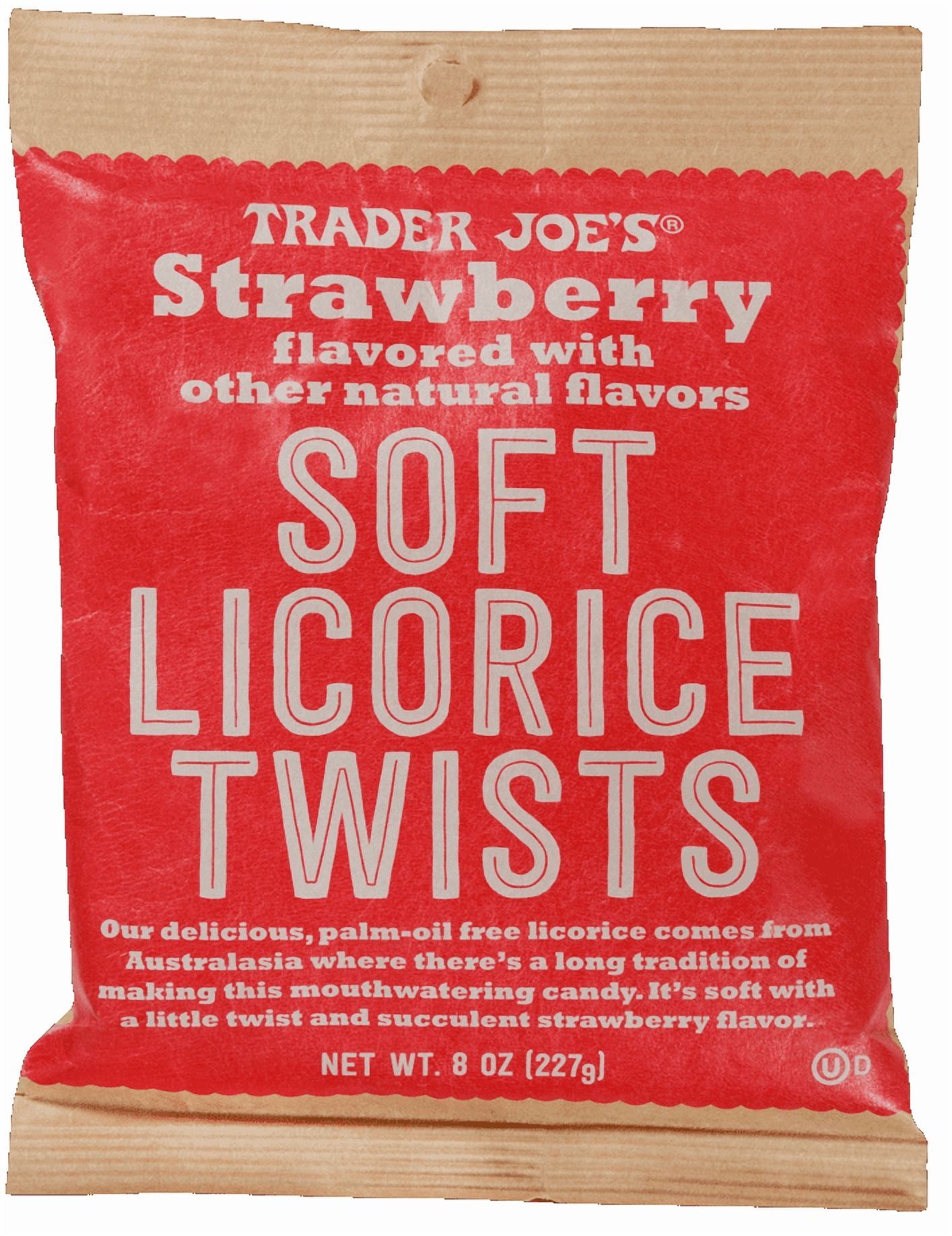 Pack of 3 - TJs Soft Strawberry Licorice Twists 8 Oz