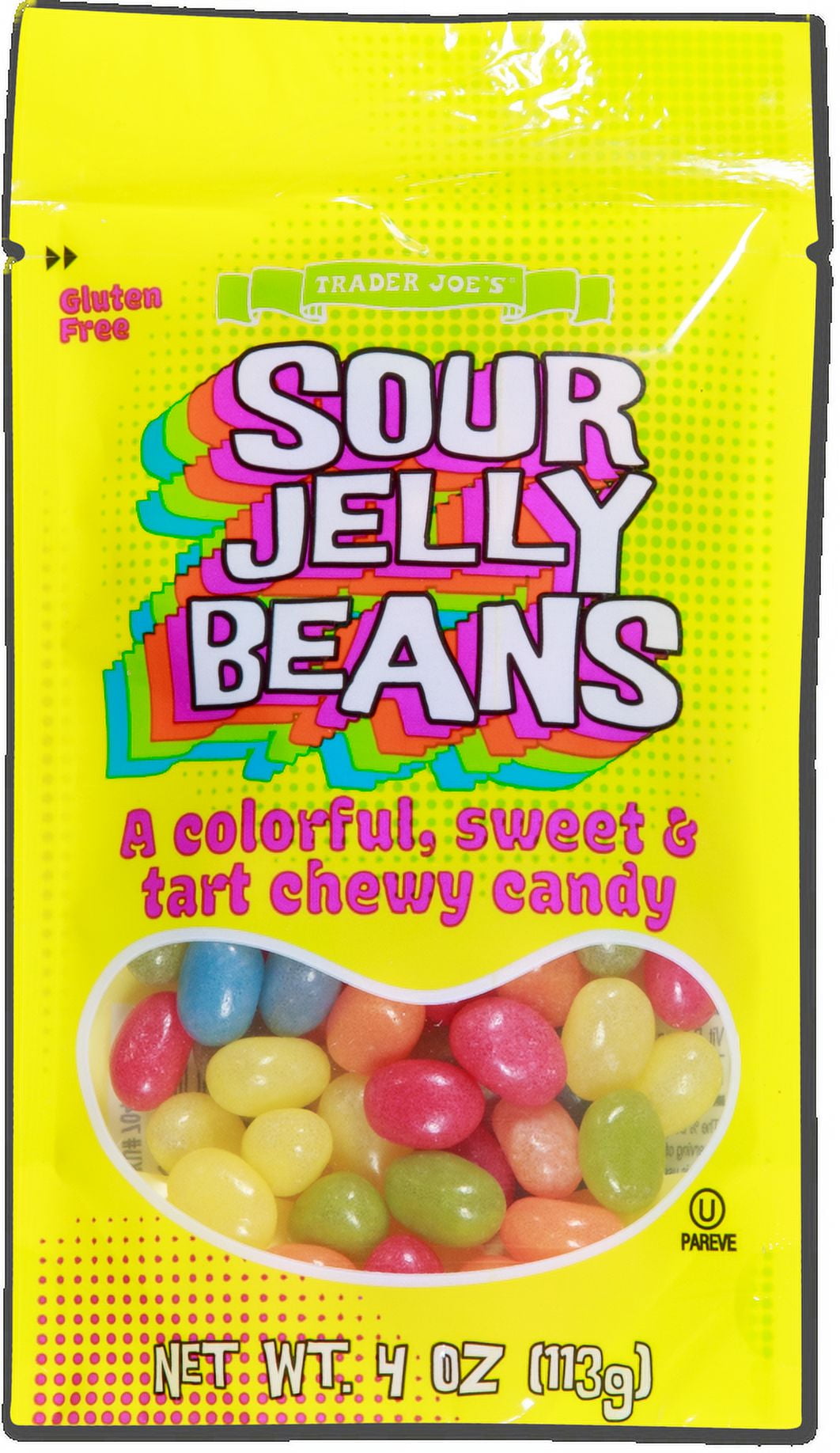 Pack of 3 - TJs Sour Jelly Beans 4 Oz
