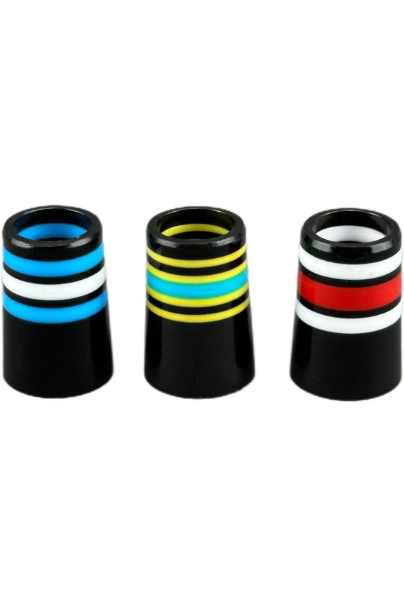 Pack of 3 Tip Size .370 Golf Ferrules Golf Sleeve Ferrules for Taper Tip Iron Wedges Multiple Color Rings Long Lasting Easy to Use Golf Club Ferrules