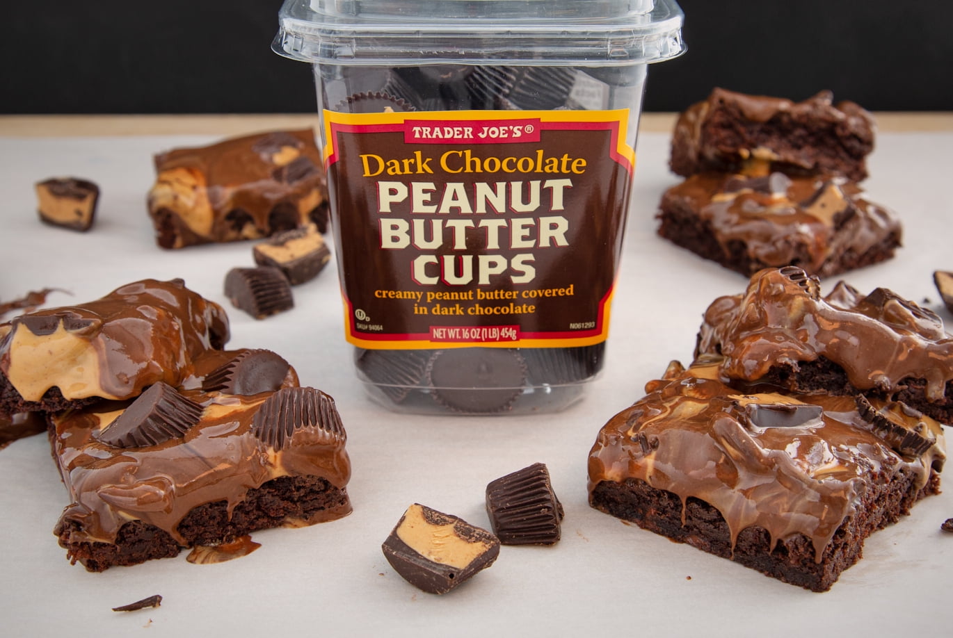Pack of 3 - Tjs Dark Chocolate Peanut Butter Cups 16 Oz