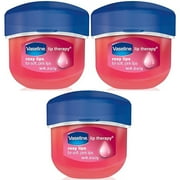Pack of (3) Vaseline Lip Therapy Lip Balm Mini, Rosy, 0.25 oz
