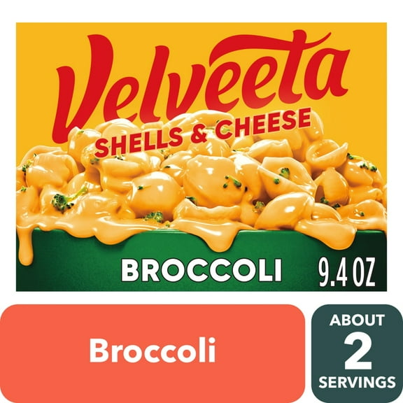 Pack of 3 Velveeta Shells and Cheese Broccoli Macaroni and Cheese Dinner, 9.4 oz (packaging may vary)