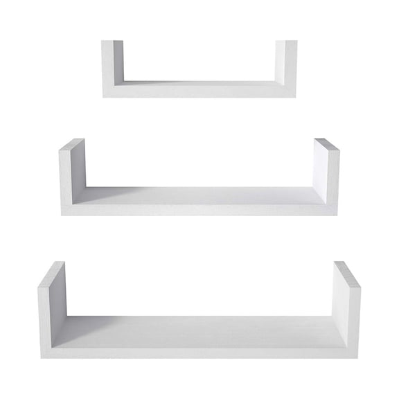 Pack of 3 Wall Mounted Shelves for Organizing Books Decoration Items and Personalize Collections in Any Room