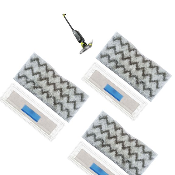 Pack of 3 Washable Microfiber Replacement with Dust Bin for Efficient Hard Surfaces Cleaning on Tile and Hardwood