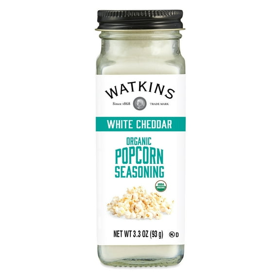(Pack of 3), Watkins Organic White Cheddar Popcorn Seasoning, 3.3 oz