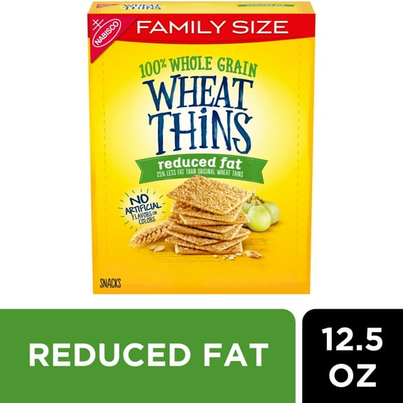 Pack of 3 Wheat Thins Reduced Fat Whole Grain Wheat Crackers, 12.5 oz (packaging may vary)