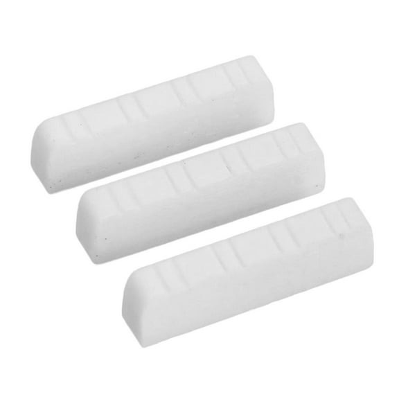 Pack of 3 White Mandolin Bone Slotted Nut for 8 String Mandolin Musical Instrument Parts