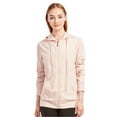 thumbnail image 1 of Pack of 3 Women’s Cotton Hodded Zip-Up Sweatshirt (Blush, Small), 1 of 2