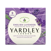 Pack of 3 Yardley London English Lavender Nourishing Bath Bar, 4.0 Oz Bar