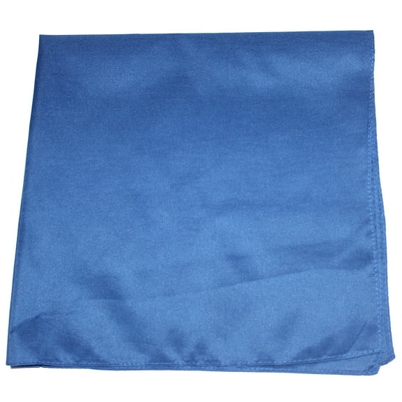Pack of 30 Daily Basic Plain 100% Polyester 22 x 22 Bandanas (Royal Blue)