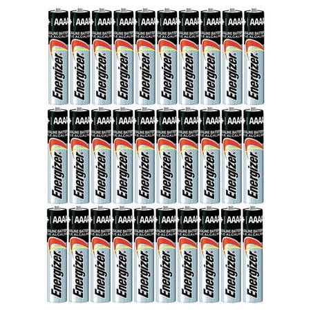 Pack of 30 Energizer E96 AAAA Alkaline Battery - Bulk Pack - with FREE Clear Battery Storage Holder Case