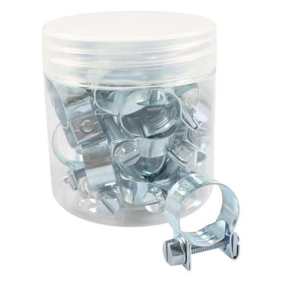 Pack of 30 Sturdy Stainlesses Steel Hose Clamps Accessory for Fuels Injection Lines 3/8Inch to 5/8Inch Diameter Pipe