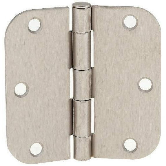 (Pack of 30) Tempo Satin Nickel 3.5" x 3.5" Door Hinges with 5/8" Radius Corners