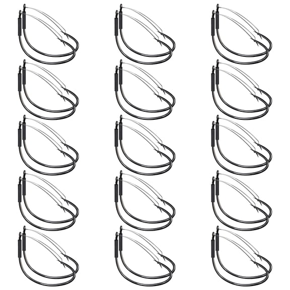 Pack of 30 Wide Gaps Wacky Hook with Guard Weedless Rigs Hook Fish Hook for Wacky Rigging Lures