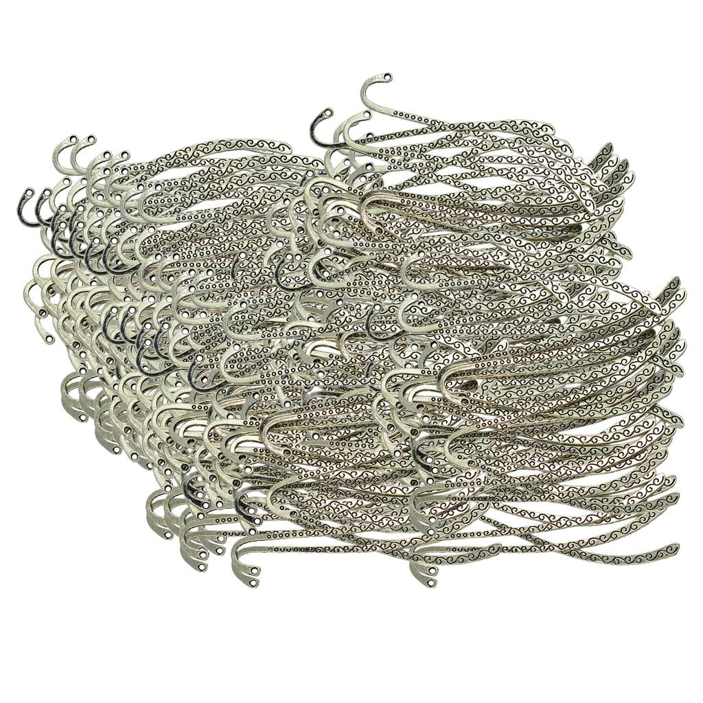 Pack of 300 Metal Beading Bookmarks Bulk with Hook Flower Bookmarks Making Accessories