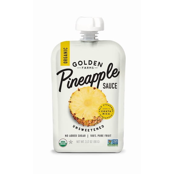 (Pack of 32) Golden Farms Organic Pineapple Sauce 3.17 Oz