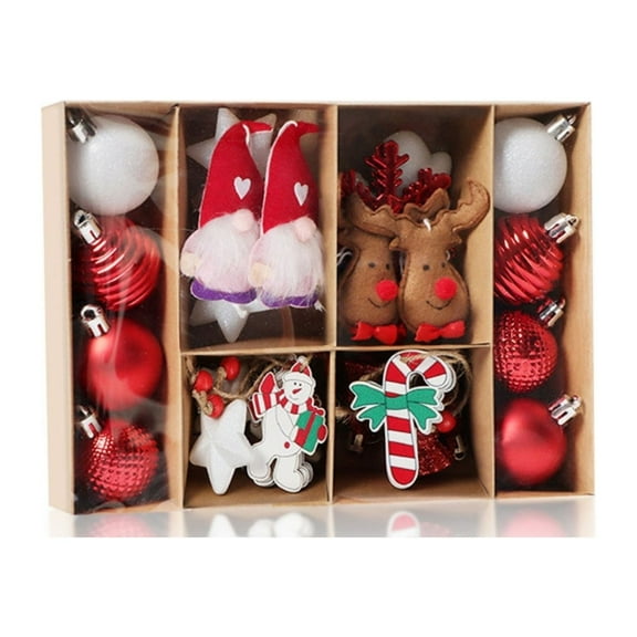 Pack of 32 Shatterproof Christmas Tree Decoration Ornaments for Christmas Tree Delicate Decorations Doll Ball Pendant