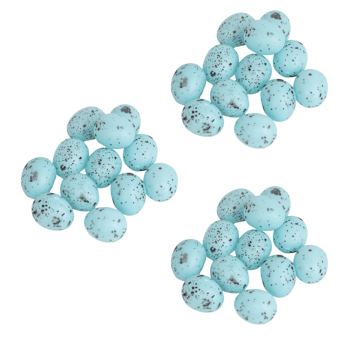 Pack of 36 Small Fake Blue Speckled Bird Eggs - For Spring and Easter