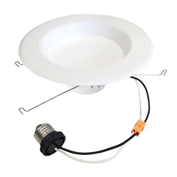 Pack of (4) 14 Watt Adjustable 5/6''Integrated LED Recessed Downlight with E26 Quick Connect Adaptor 2700K Warm White Light 1100 Lumens