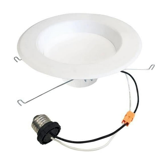 Pack of (4) 14 Watt Adjustable 5/6'' Integrated LED Recessed Downlight with E26 Quick Connect Adaptor 3000K Soft White Light 1100 Lumens