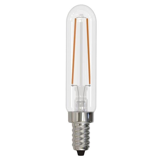 Pack of (4) 2.5 Watt Dimmable Clear T6 LED Light Bulbs with Candelabra (E12) Base  3000K Soft White Light  180 Lumens