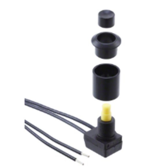 Pack of 4 40-4743-00 Pushbutton Switch SPST 6A 125V Standard Panel Mount, Rear :RoHS