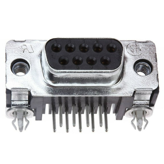 Pack of 4 5747844-4 Connector Receptacle, D-Sub 9 Position R/A SLDR :RoHS