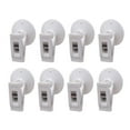 thumbnail image 1 of Pack of 4/8 Suction Cup Clips White Clip Waterproof Shower Curtain Clips Multifunctional Suction Cups Clips for Bathroom, 1 of 8
