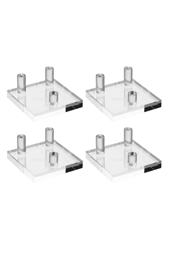 Pack of 4 Acrylic Display Stands for Small Artwork and Collectibles Fossils Corals Holder Mineral Agates Organizers