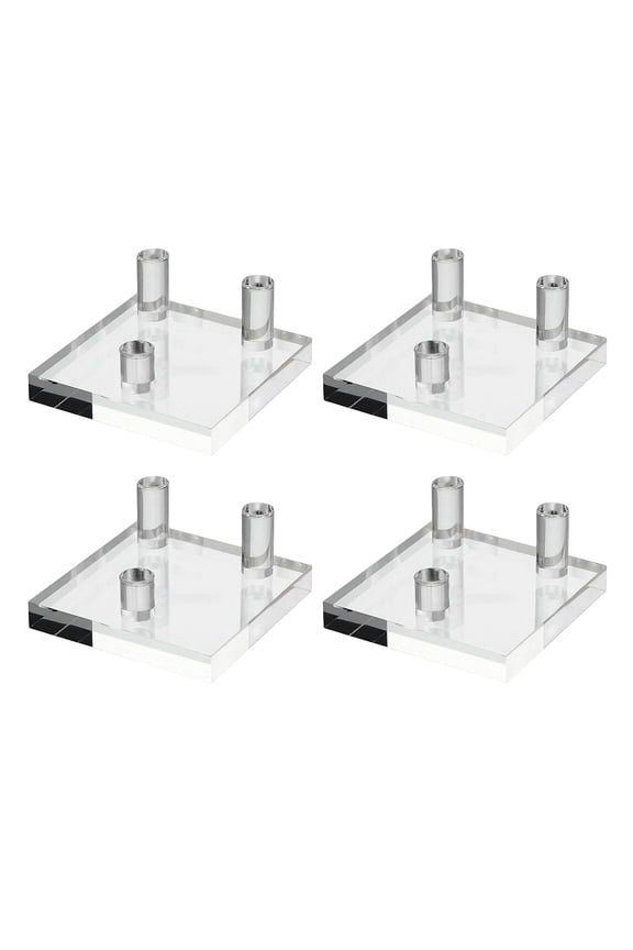 Pack of 4 Acrylic Holders for Agates Slices and Rock Small Collectibles Display Stands Fossils Corals Storage Organizers