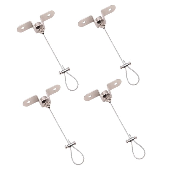 Pack of 4 Adjustable Shower Rod Ceiling Prevents Dropping Rustproof Stainless Steel