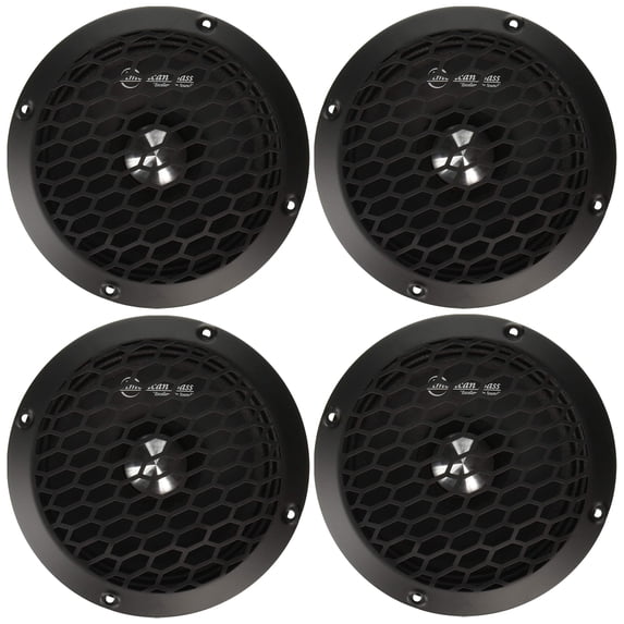 (Pack of 4) American Bass GF-6.5 L-MR 6.5 Midrange Car Speaker Godfather 600 Watts Max
