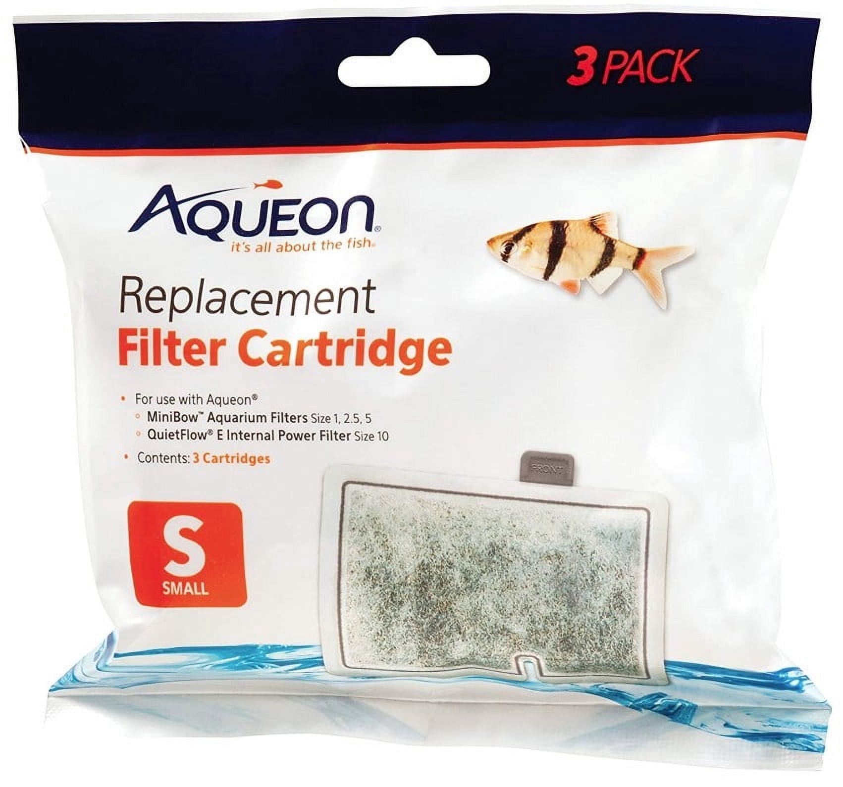 Aqueon Small Filter Cartridges, 24-Pack | Preassembled For Easy Replacement, Crystal Clear Water