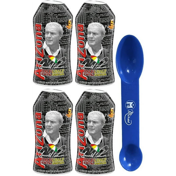 (Pack of 4) Arizona Arnold Palmer Iced Tea Lemonade Liquid Drink Mix, 1.62 fl. oz. Bottles (2in1 Miras Trademark Measuring Spoon Included)