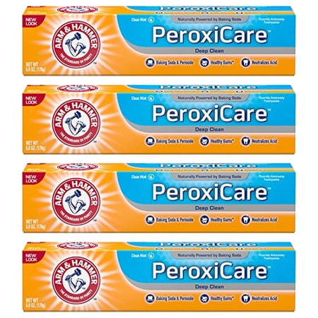 Pack of (4) Arm And Hammer Peroxicare Deep Clean Toothpaste, 6 oz (Packaging May Vary)