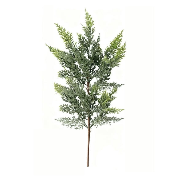 Pack of 4 Artificial Juniper Cedar Sprays - Christmas Greenery for Winter Flower Arrangements or Holiday Decorations (18 Inches)