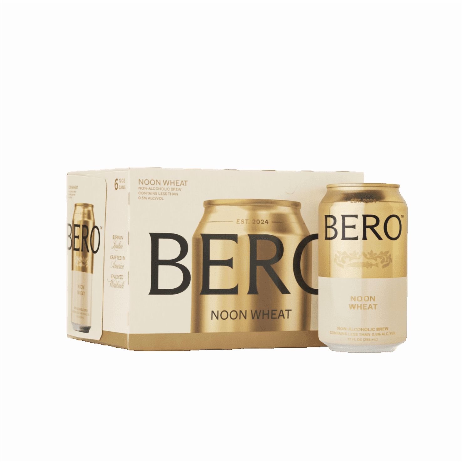 Pack of 4 BERO Brewing Non-Alcoholic Wheat Beer 6-Pack 72 oz