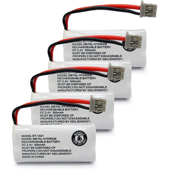 (Pack of 4 BT1021 BBTG0798001 Battery Compatible with DECT 6.0 BT1008 BT-1021 BT1016 Cordless Phone