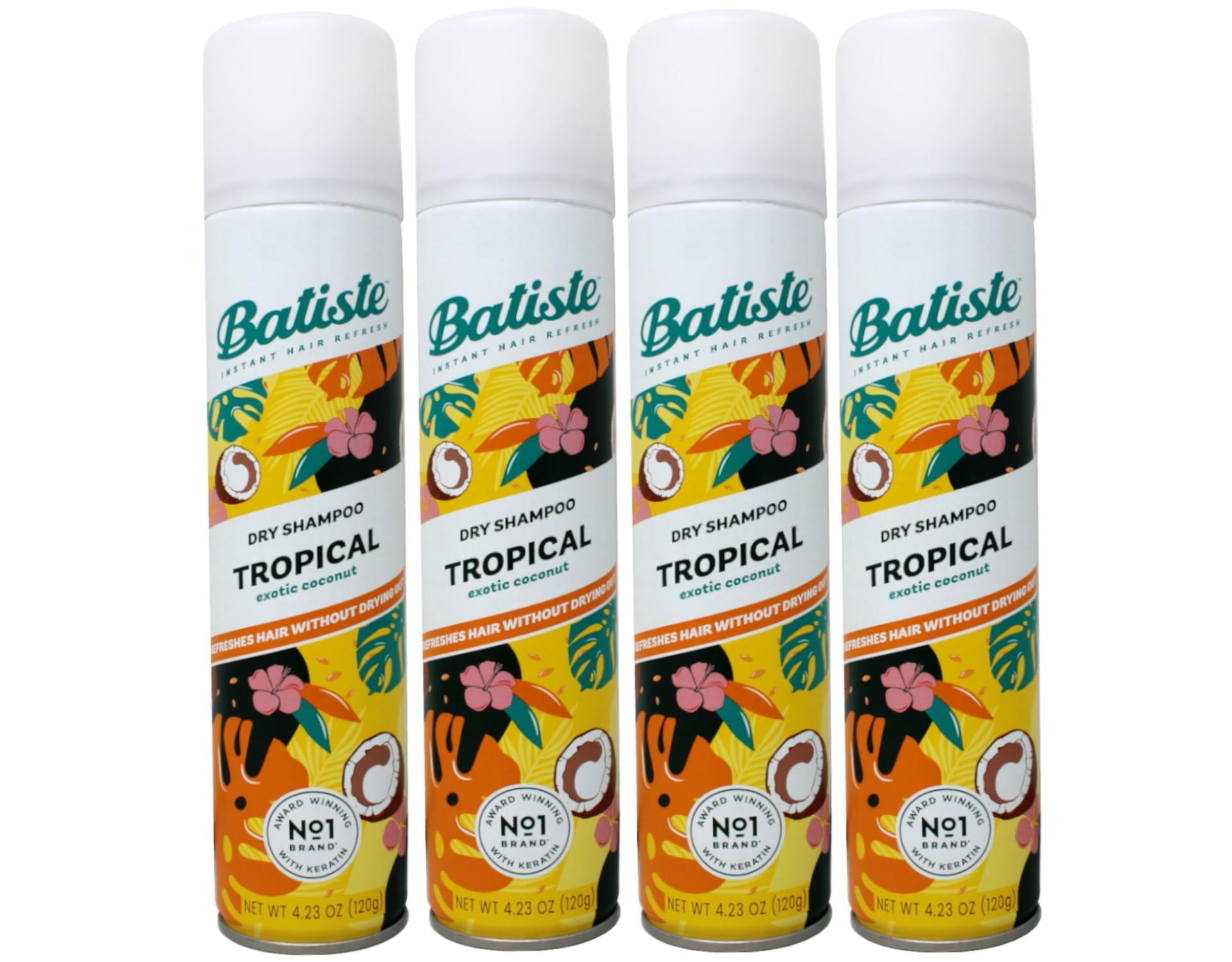 Pack of (4) Batiste Dry Shampoo, Tropical, 6.73 Ounce