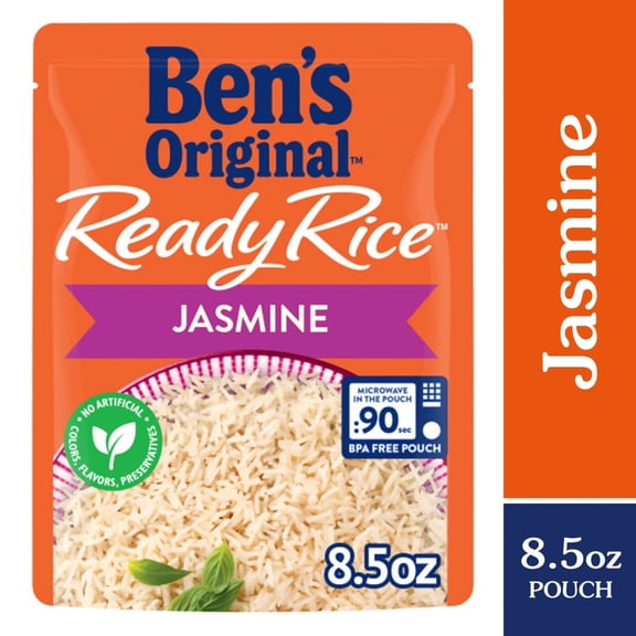 Pack of 4 Ben's Original Ready Rice Jasmine Rice, Easy Dinner Side, 8.5 oz Pouch, 8.5 oz (packaging may vary)